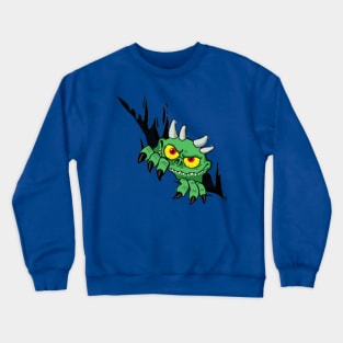 Ripped up Shirt with monster Crewneck Sweatshirt